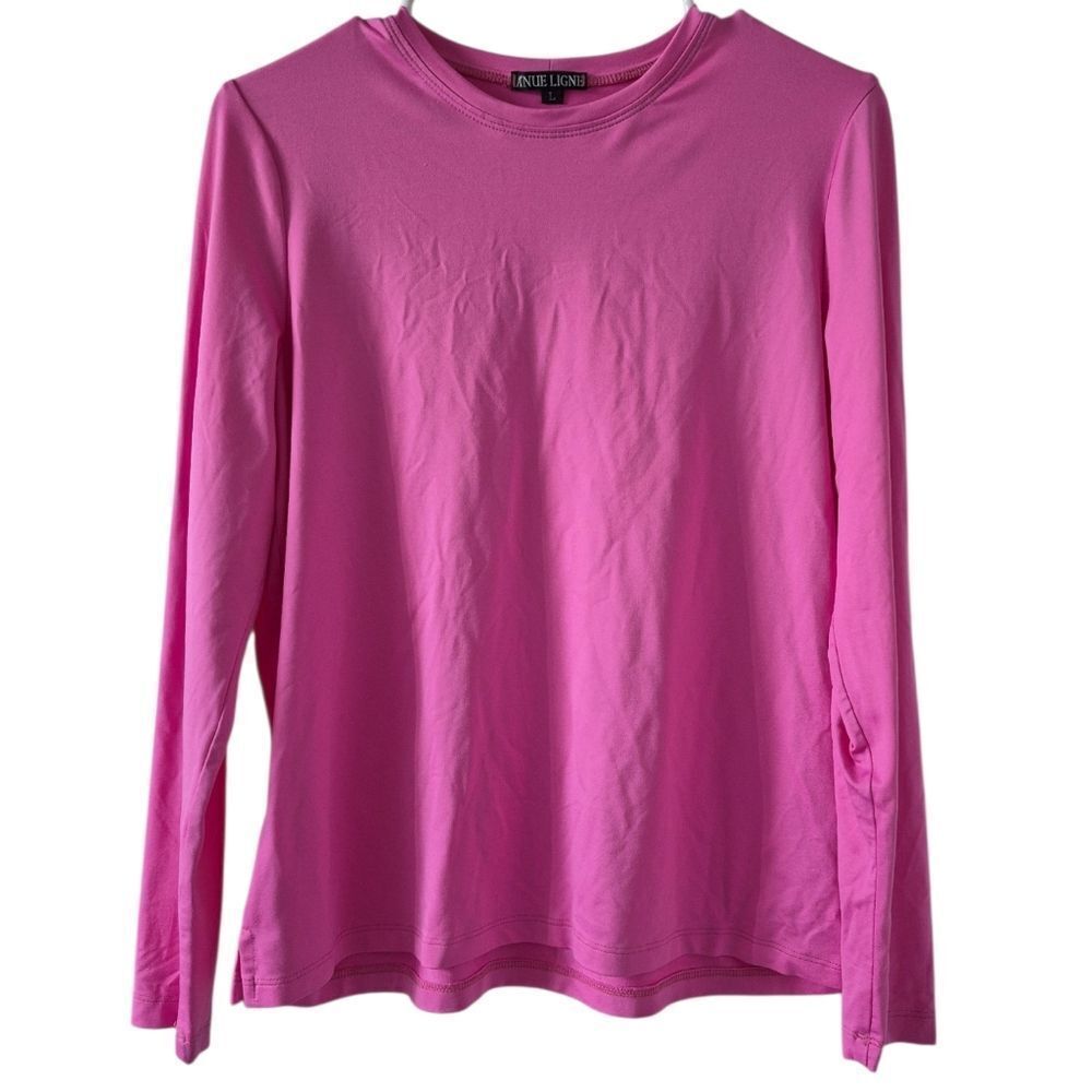 A’nue Ligne Miami Crew Neck T-shirt Large Pink